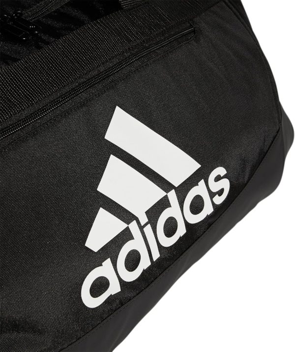 adidas Unisex Adult Defender 4.0 Duffel, Durable Athletic Sports Gym Travel Bag for Men and Women, Black/White, Medium (66 L) - Image 4