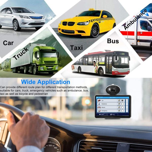 GPS Navigation for Car, Latest 2024 Map,7 inch Touch Screen Real Voice Spoken Turn-by-Turn Direction Reminding Navigation System for Cars, Vehicle GPS Satellite Navigator with(Free Lifetime Updates) - Image 6