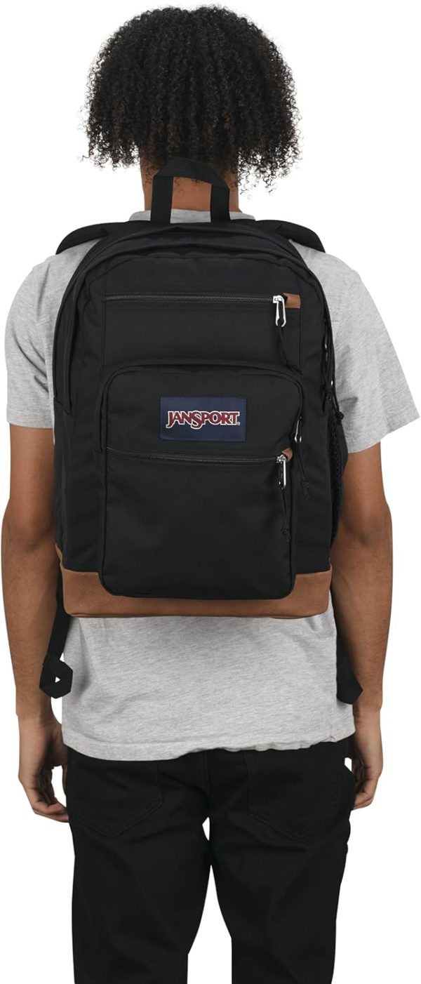 JanSport Cool Backpack, with 15-inch Laptop Sleeve - Large Computer Bag Rucksack with 2 Compartments, Ergonomic Straps, Black - Image 6