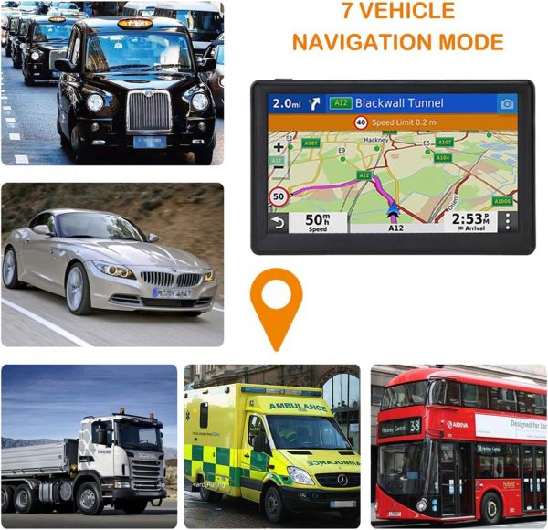 N700 GPS Navigation for Car Truck RV, GPS Navigator with 7 inch, 2024 Maps (Free Lifetime Updates), Truck GPS Commercial Drivers, Semi Trucker GPS Navigation System, Custom Truck Routing - Image 6